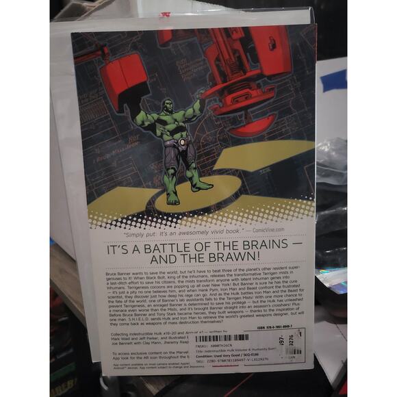 Indestructible Hulk Humanity Bomb TPB #4 Waid Parker FN+ Marvel Black Bolt - Picture 2 of 2